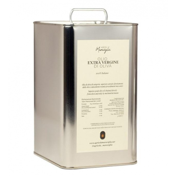 EVOO - Italian Extra Virgin Olive Oil Maraviglia Blend Tin 3 lt. - 6