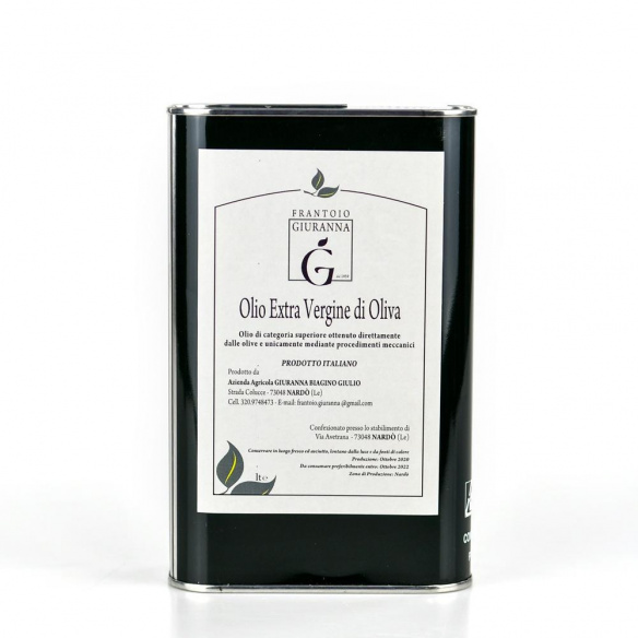 EVOO - Extra Virgin Olive Oil Giuranna tin 1L