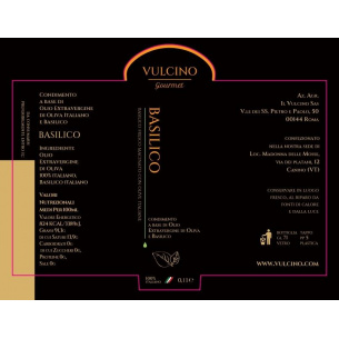 Olio EVO - Olio extravergine d'oliva  VULCINOal Basilico 100 ml. - 3